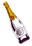 Une bouteille de champagne offert