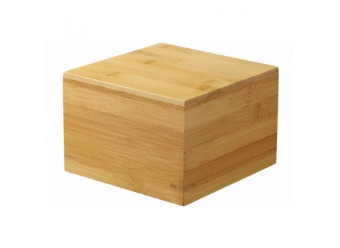 Petit cube en bambou naturel 15 x 15 cm - Haut : 10 cm 