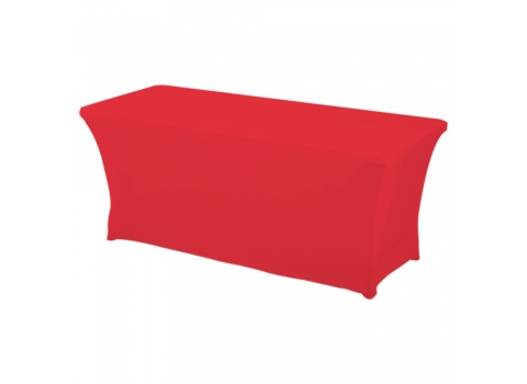 Pack Table buffet plastique + Housse Rouge  