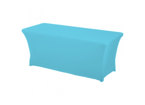 Pack Table buffet plastique + Housse Turquoise   