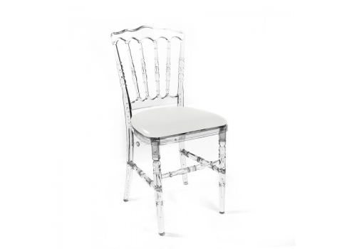 Chaise Napoléon Transparente  + Galette Blanche offerte