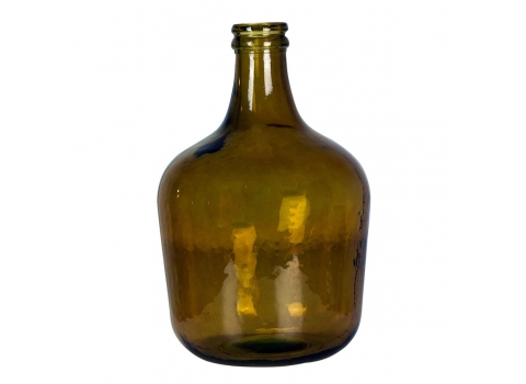 Bonbonne dame jeanne en verre recyclé Ambre - D27 cm x H.42 cm (Moyenne)