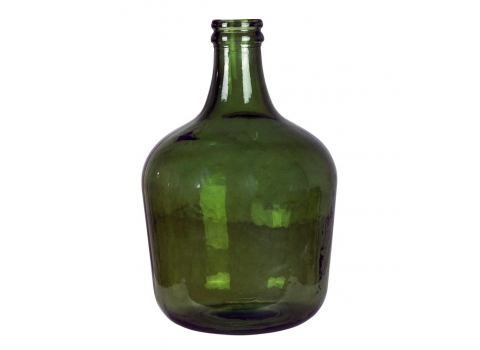 Bonbonne dame jeanne en verre recyclé Vert Olive - D27 cm x H.42 cm (Moyenne)