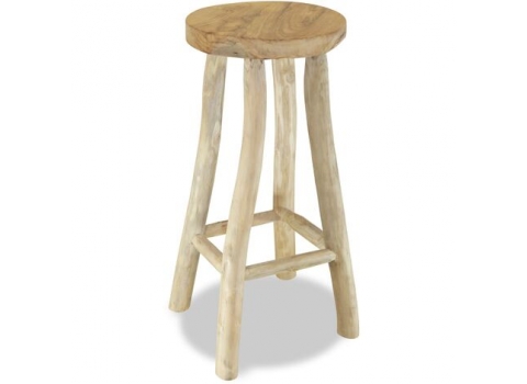 Tabouret de BAR en Teck massif 37 x 37 x 76 cm