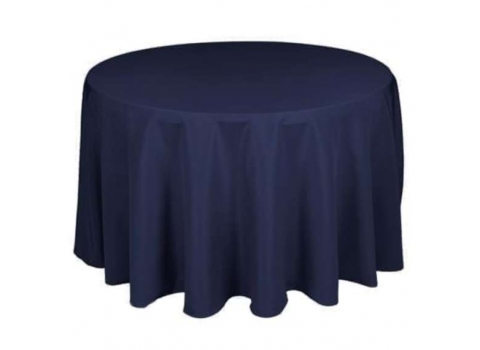 Nappe ronde bleue marine unie - Ø 280 cm