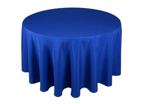 Nappe ronde bleue roi unie - Ø 280 cm