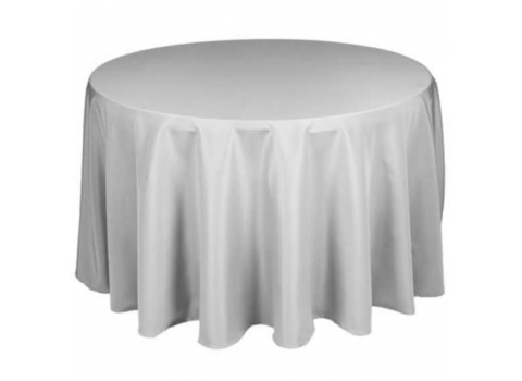 Nappe ronde grise unie - Ø 280 cm