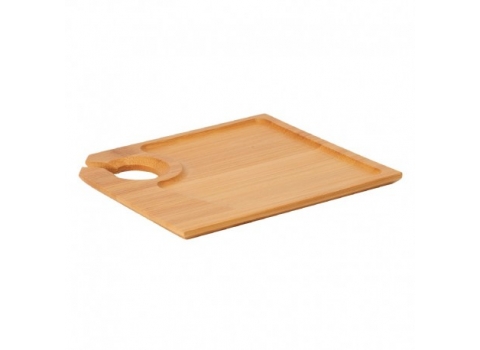 Assiette cocktail en bambou naturel 15 cm x 18 cm 