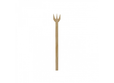 100 mini fourchettes en écorce de bambou 9 cm