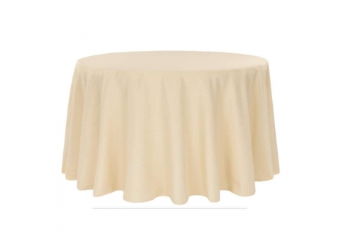 Nappe ronde unie Champagne  - Ø 280 cm