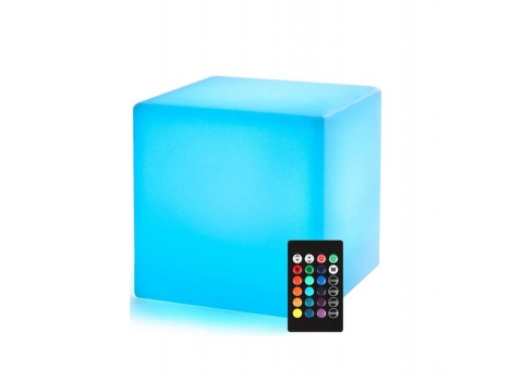 Cube lumineux 16 couleurs sur batterie 20 cm 