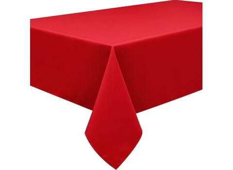 Nappe carrée Rouge Unie 180 cm x 180 cm