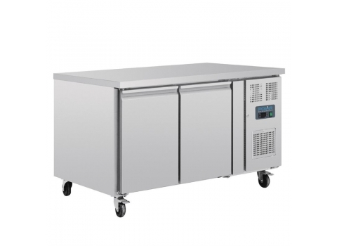 Table réfrigérée positive INOX - 2 portes - 350W - 427 Litres 