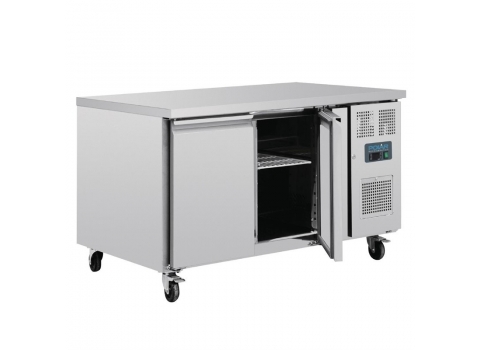 Table réfrigérée positive INOX - 2 portes - 350W - 427 Litres 