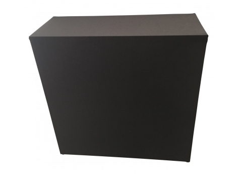 Banque d'accueil pliante + housse Noire  : 100 x 40 cm Hauteur : 100 cm