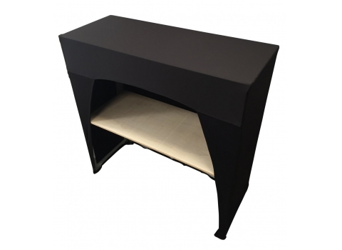 Banque d'accueil pliante + housse Noire  : 100 x 40 cm Hauteur : 100 cm