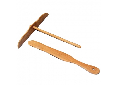 Kit 2 pièces en Bois pour crêpière 