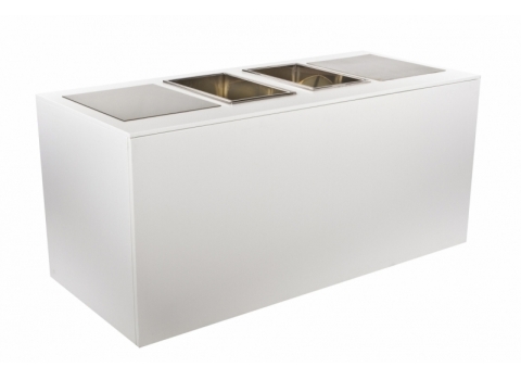 Table Buffet CHEFING Lack-Folie 200 x 90 cm : Blanche