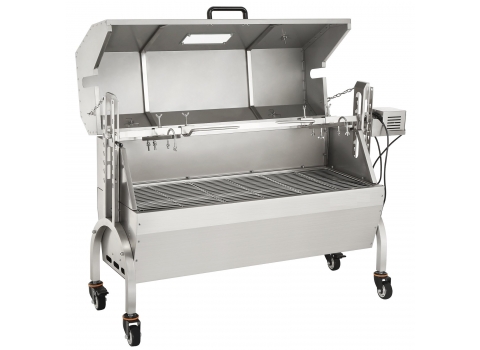 Barbecue à Charbon avec Tournebroche Électrique 103 cm x 37,5 cm