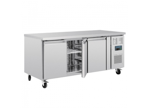 Table réfrigérée positive INOX - 3 portes. Tropicalisé -350W-  634 litres 