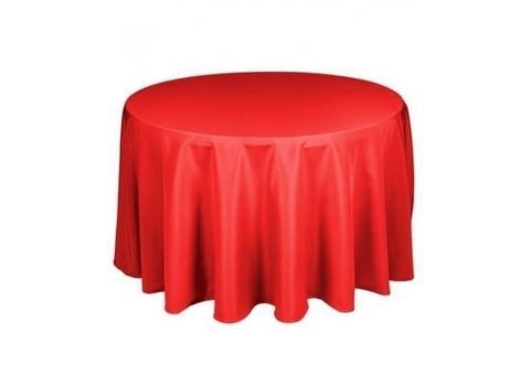 Nappe ronde Rouge unie - Ø 280 cm