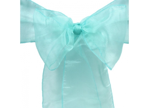 Noeud de chaise en organza Turquoise