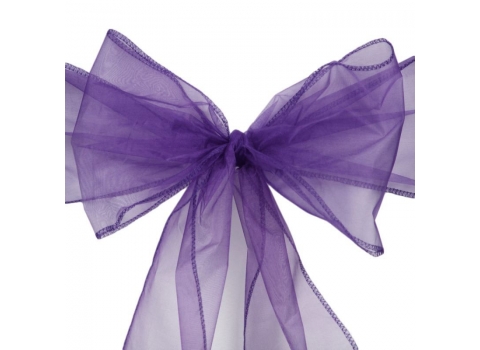 Noeud de chaise en organza Violet 