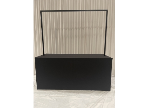 Pack Grand Buffet CUBE 200 x 80 - Haut. 90 cm + ARCHE Noire + Housse Noire 