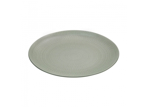 Assiette plate en grès - Degrenne - Vert Jade 31,5cm