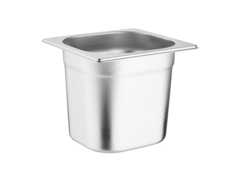 Bac Gastronorme INOX GN 1/6 : 2,2 Litres - Hauteur 15 cm