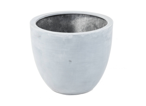 Cache pot en fiberstone : Gris