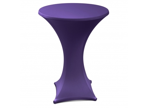 Pack Table Mange-Debout Ø 60 cm + Housse extensible Violette 