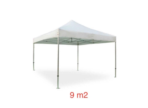 Tente de réception pliable 9 m² PRO : 3m x 3m (Sans mur ni poids)