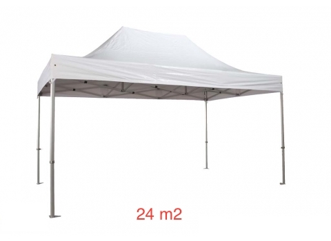 Tente de réception pliable 24 m² PRO : 4m x 6m (Sans mur ni poids)