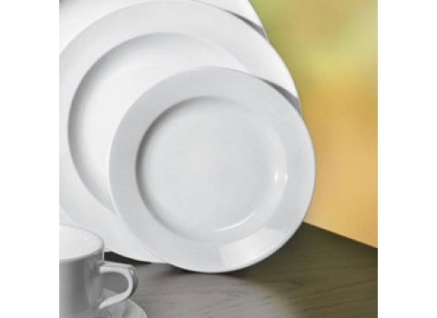 Assiette plate Éco en porcelaine Ø 19 cm (entrée ou dessert)