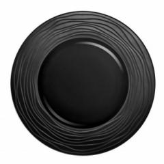 Assiettes en grès : Vagues Noires