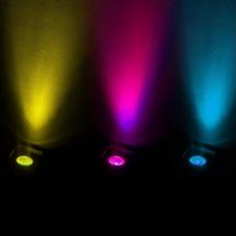 Pack de 4 Projecteurs LED 10w Multicolore sur batterie 