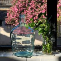 Bonbonne dame jeanne en verre recyclé transparent - D18 cm x H.30 cm (Petite)