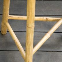 Tabouret trépied en bambou naturel 