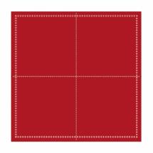 25 Mini serviettes cocktail Rouges en coton