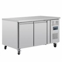 Table réfrigérée positive INOX - 2 portes - 350W - 427 Litres 