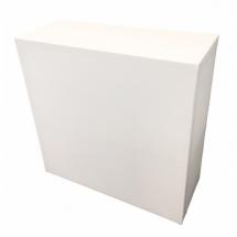 Banque d'accueil pliante + housse blanche  : 100 x 40 cm Hauteur : 100 cm