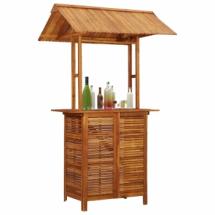 Bar exotique avec toit 122x106x217 cm en Bois d'acacia