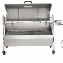 Barbecue à Charbon avec Tournebroche Électrique 103 cm x 37,5 cm