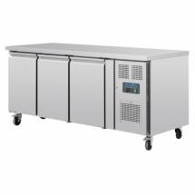 Table réfrigérée positive INOX - 3 portes. Tropicalisé -350W-  634 litres 