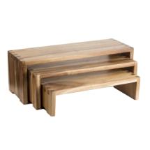 Présentoir de buffet à 3 étages - Bois Brut Acacia