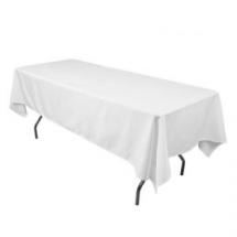 Nappe rectangulaire blanche unie - 210 cm x 500 cm -100% Coton