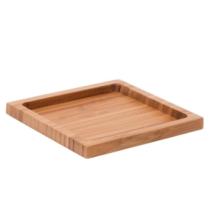 Mini assiette en bambou naturel : 12 cm x 12 cm