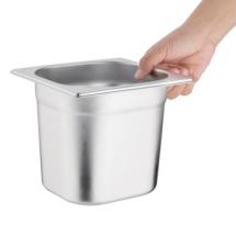 Bac Gastronorme INOX GN 1/6 : 2,2 Litres - Hauteur 15 cm