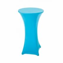 Housse extensible turquoise pour table mange-debout  Ø 60 cm